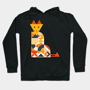 Geometric Colorful Cat Hoodie